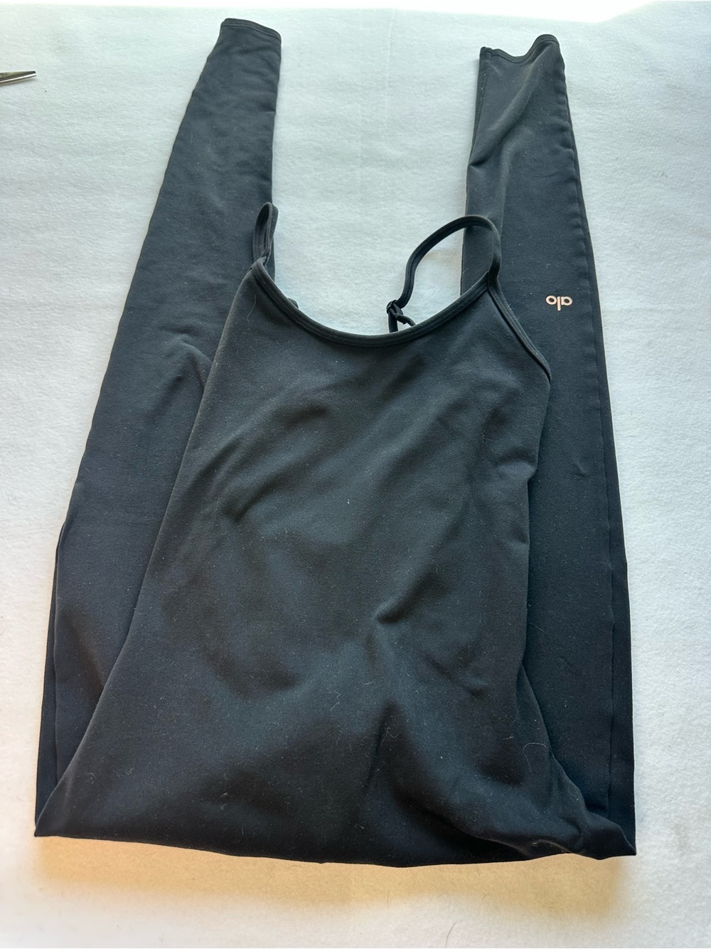Alo Yoga Airbrush Jumpsuit One And Done Onesie Black Full Length Jumpsuit